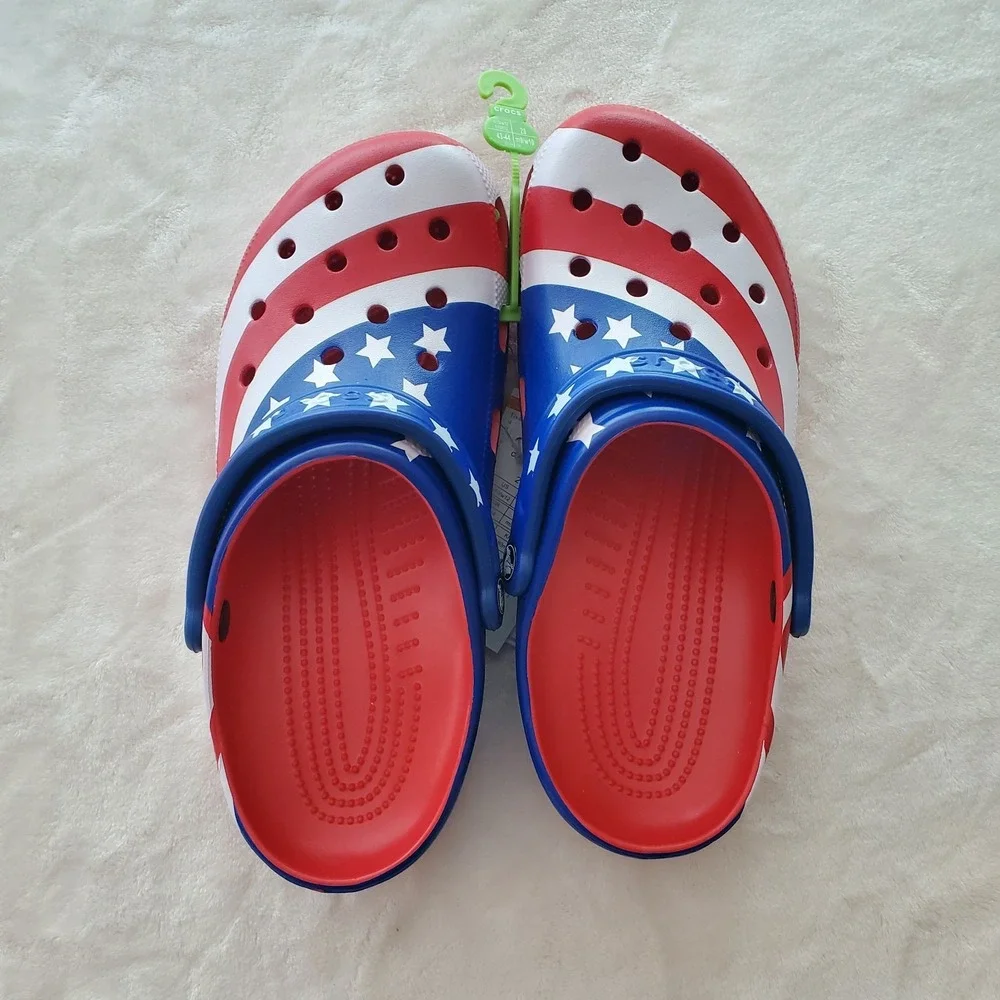 CROCS american flag